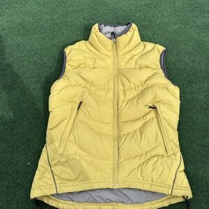 REI Co-Op Woman's Size XS Yellow Quantum Quilted Down Puffer Vest Full Zip